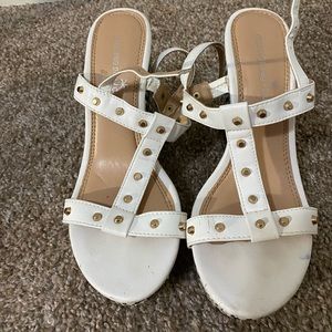 white platform sandals